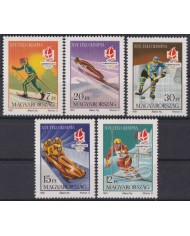 F-EX45166 HUNGARY MNH 1991 ALBERTVILLE WINTER OLYMPIC GAMES SKI SKIITING HOCKEY.