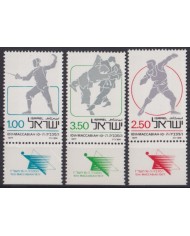 F-EX44973 ISRAEL MNH 1977 MACCABIAH GAMES TENNIS JUDO FENCING ATHLETISM.