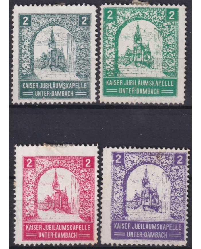 F-EX17548 AUSTRIA GERMANY CIRCA WWI CINDERELLA KAISER JUBILEUM UNDER DAMBACH