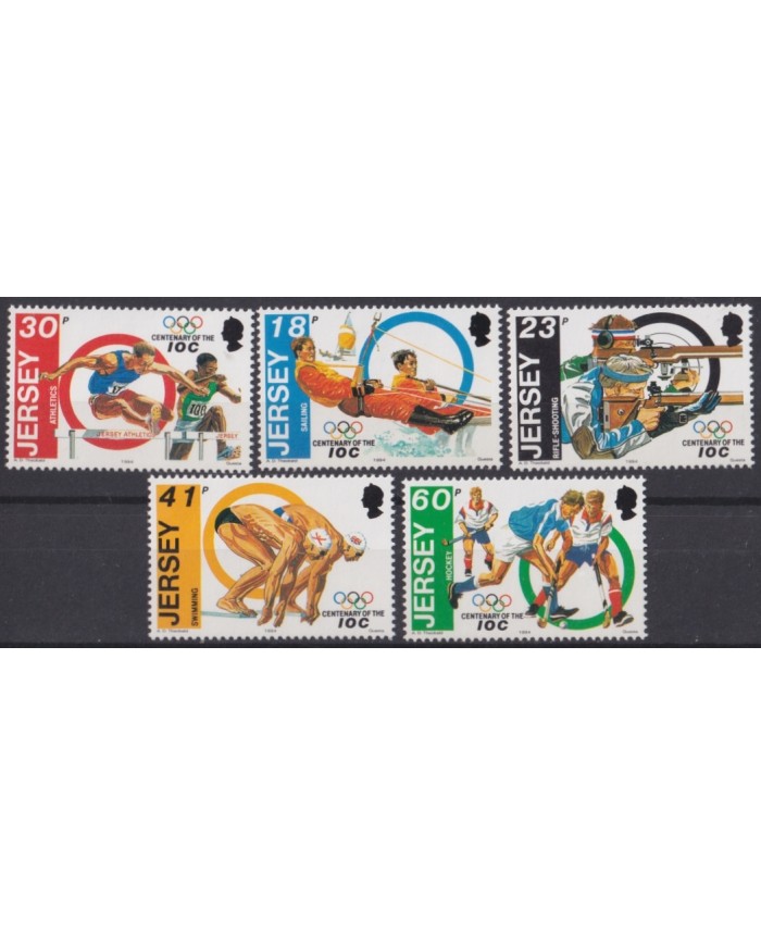 F-EX45160 UK JERSEY MNH 1979 CENT OF 10C HOCKEY ATHLETISMS SHUTTING SWIMMING.