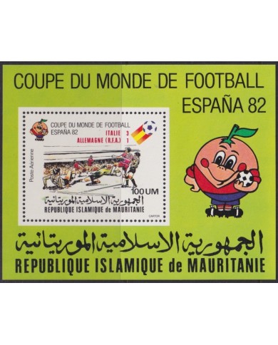 F-EX45168 MAURITANIE 1982 MNH SPAIN SOCCER CHAMPIONSHIP FOOTBALL WINNER.