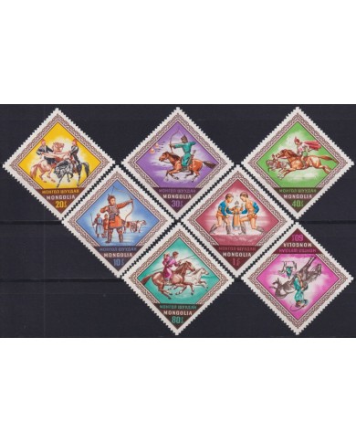 F-EX46578 MONGOLIA MNH 1974 TRADICIONAL MARTIAL ART ARCHERY HORSE EQUESTRIAN
