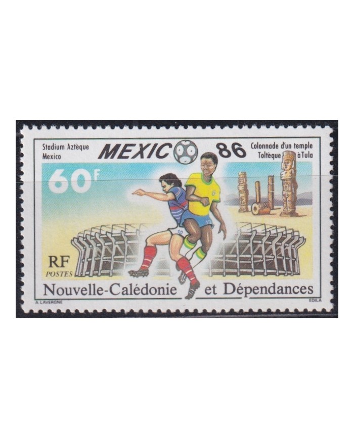 F-EX45176 NEW CALEDONIE MNH 1986 WORLD CHAMPIONSHIP SOCCER FOOTBALL.