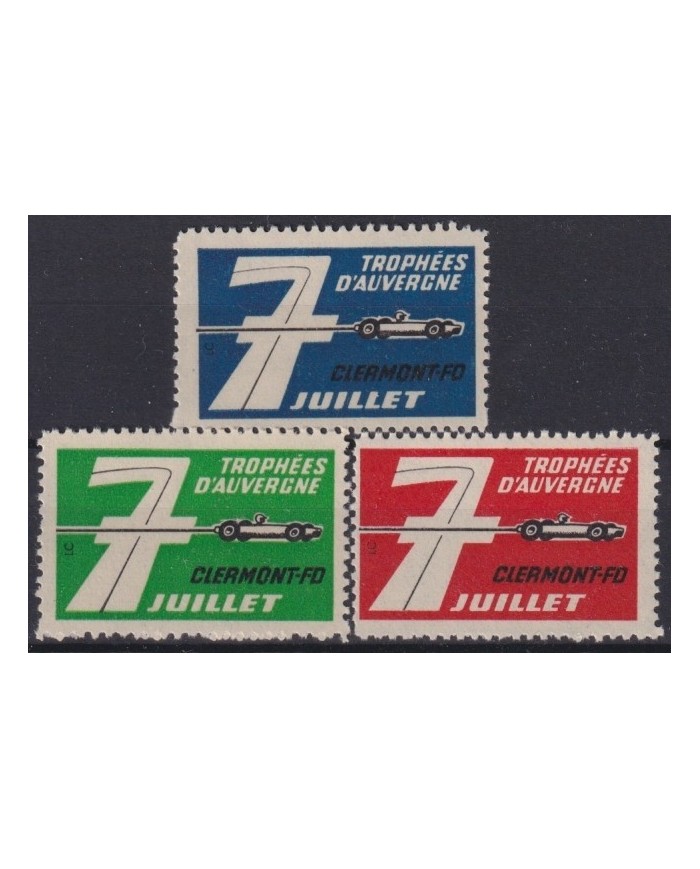 F-EX17561 FRANCE CINDERELLA STAMPS LOT  AUVERNE CAR RACING STAMPS MNH