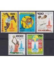 F-EX46872 SENEGAL MNH 1980 MOSCOW OLYMPIC GAMES ATHLETISM BASKET JUDO.