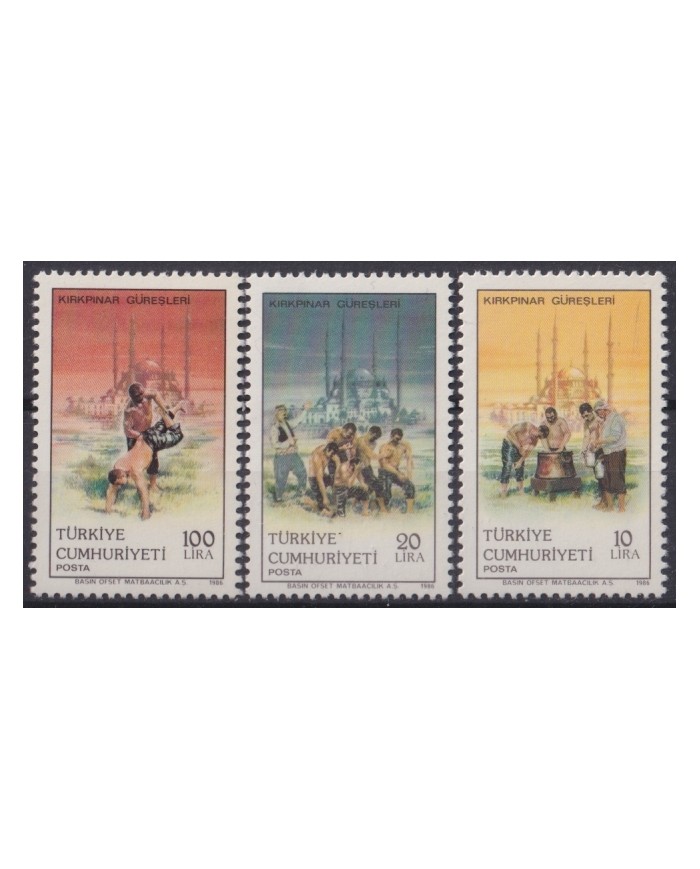 F-EX45163 TURKEY MNH 1986 NATIONAL WRESTLING GAMES.