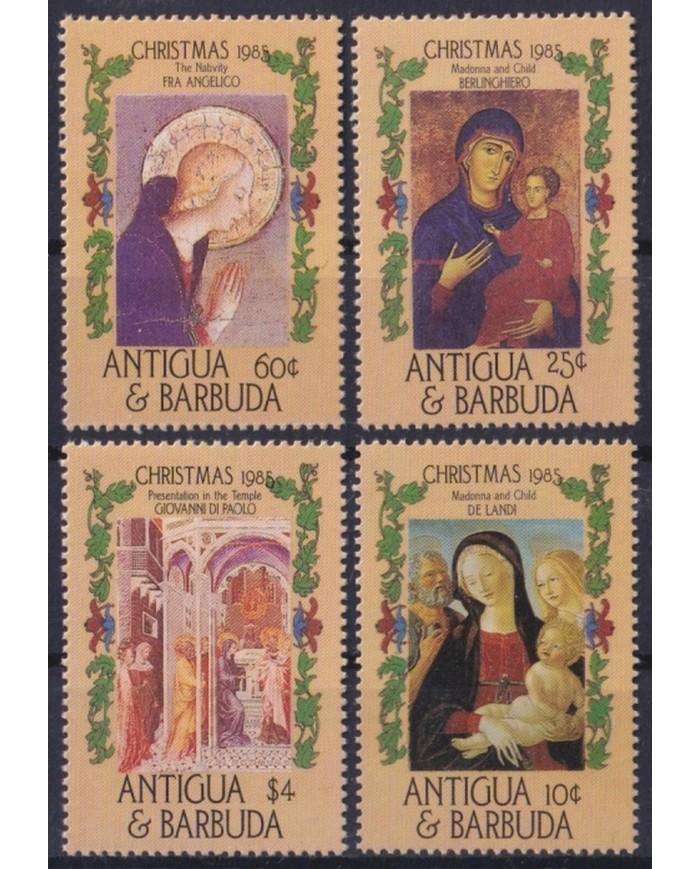 F-EX46907 ANTIGUA & BARBUDA MNH 1985 CHRISTMAS NAVIDAD ART PAINTING RELIGION.