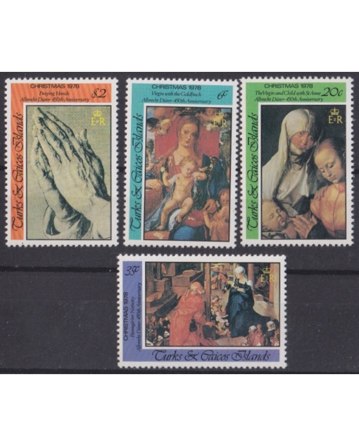 F-EX46909 TURKS & CAICOS MNH 1978 CHRISTMAS NAVIDAD ALBERT DURER ART PAINTING RELIGION.