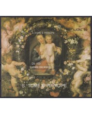 F-EX46948 SAO TOME I PRINCIPE MNH 1989 CHRISTMAS NAVIDAD RUBENS ART PAINTING RELIGION.