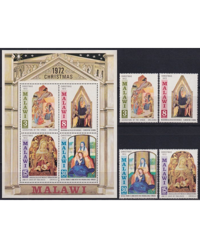 F-EX45278 MALAWI MNH 1972 CHRISTMAS NAVIDAD CRIVELLI ART PAINTING RELIGION.