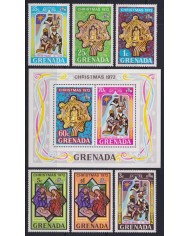 F-EX45272 GRENADA MNH 1972 CHRISTMAS NAVIDAD DRAWING ART PAINTING RELIGION.