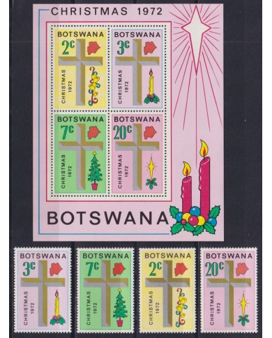 F-EX45275 BOTSWANA MNH 1972 CHRISTMAS NAVIDAD DRAWING ART PAINTING RELIGION.
