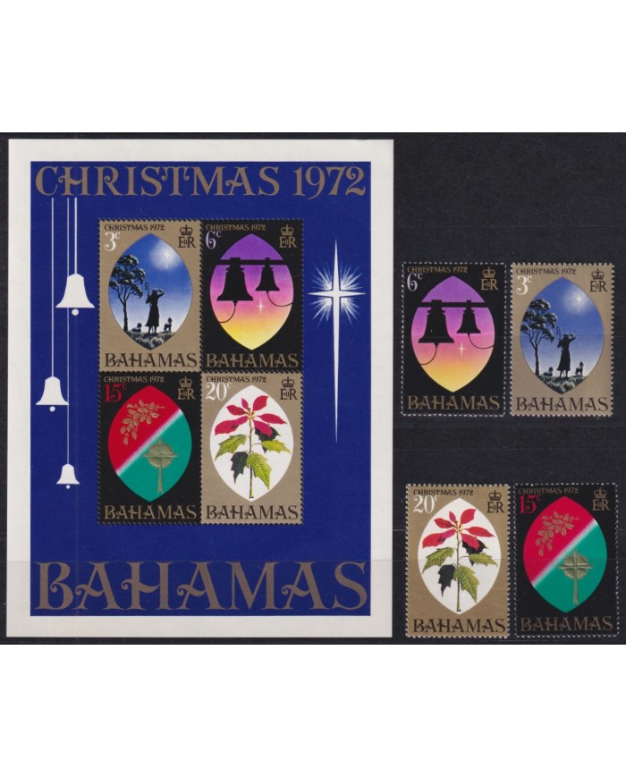 F-EX45016 BAHAMAS MNH 1972 CHRISTMAS NAVIDAD DRAWING ART PAINTING RELIGION.