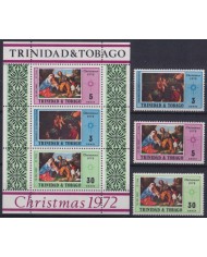 F-EX45221 TRINIDAD & TOBAGO MNH 1972 CHRISTMAS NAVIDAD TITIAN ART PAINTING RELIGION.