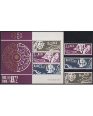 F-EX45019 MALTA MNH 1972 CHRISTMAS NAVIDAD DRAWING ART WOMAN RELIGION.