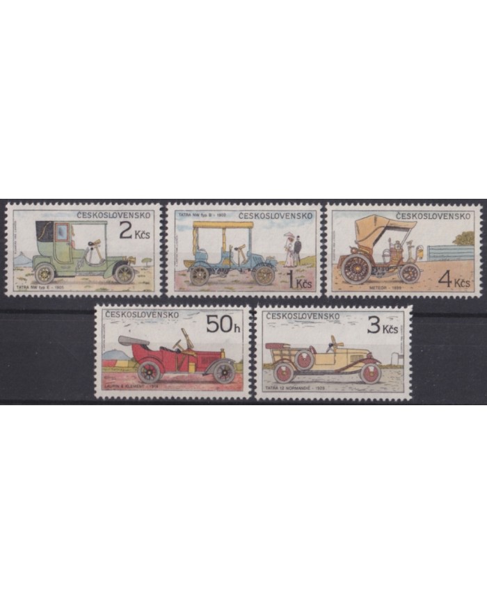 F-EX47007 CZECHOSLOVAKIA MNH 1988 VINTAGE AUTOMOVIL AUTO.