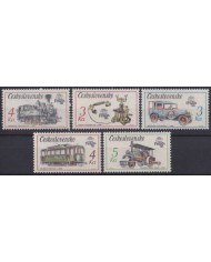 F-EX47008 CZECHOSLOVAKIA MNH 1988 RAILROAD TRAIN RAILWAYS AUTOMOVIL AUTO.