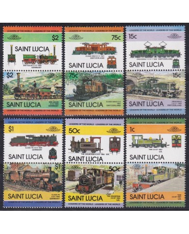F-EX47016 ST LUCIA MNH 1983 RAILROAD RAILWAYS TRAIN LOCOMOTIVE FERROCARRIL.