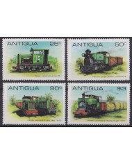 F-EX47026 ANTIGUA MNH 1981 RAILROAD FERROCARRIL SUGAR CANE CAÑA DE AZUCAR.