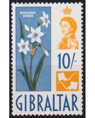F-EX45866 GIBRALTAR MNH 1960 10/ NARCISUS FLOWER FLORES.