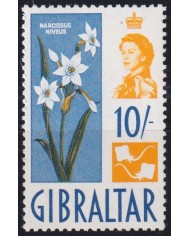 F-EX45866 GIBRALTAR MNH 1960 10/ NARCISUS FLOWER FLORES.