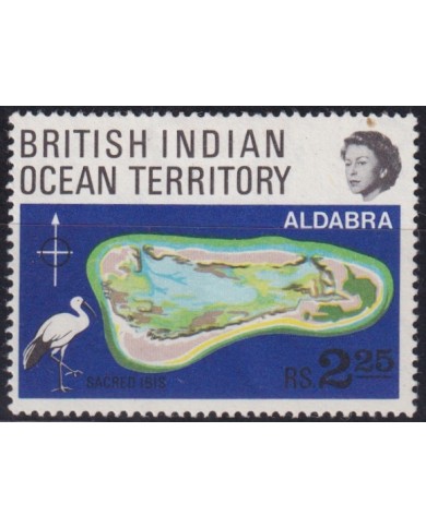 F-EX45834 BRITISH INDIAN OCEAN TERRITORY MNH 1969 ALDABRA ISLAND BIRD AVES PAJAROS.