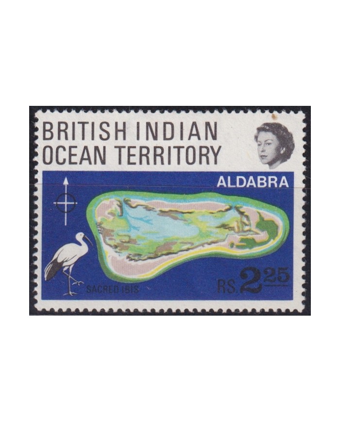 F-EX45834 BRITISH INDIAN OCEAN TERRITORY MNH 1969 ALDABRA ISLAND BIRD AVES PAJAROS.