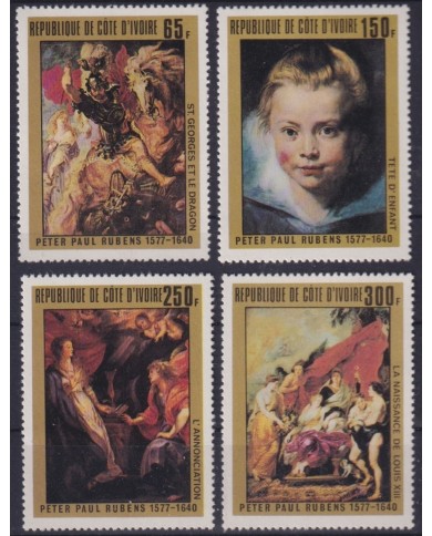 F-EX46926 YVORY COAST MNH 1977 ART PAINTING RUBENS.