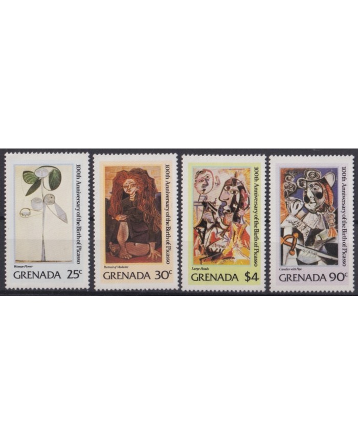 F-EX46933 GRENADA MNH 1981 ART PAINTING CENT ANNIV BIRTH OF PABLO PICASSO.
