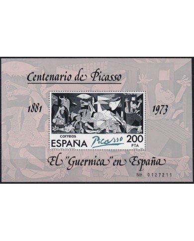 Z224 ESPAÑA SPAIN MNH 1981 ART PAINTING CENTENARY OF PABLO PICASSO.