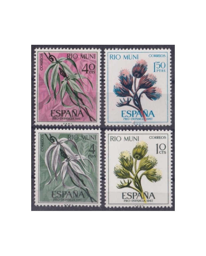 F-EX45575 ESPAÑA SPAIN RIO MUNI MNH 1967 PLANTS FLOWERS FLORES PRO-CHILDREN.