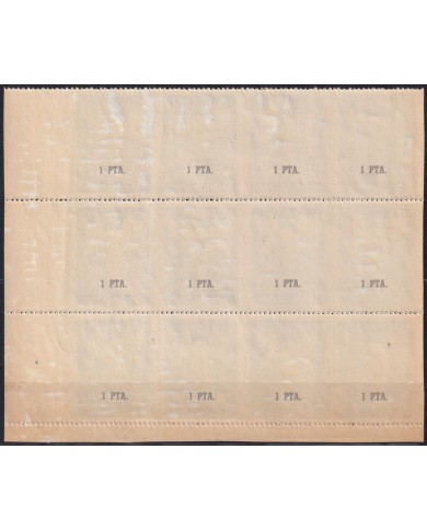Z44 ESPAÑA SPAIN 1952 CINDERELLA CONG EUCARISTICO BARCELONA ERROR HORIZONTAL PERF.