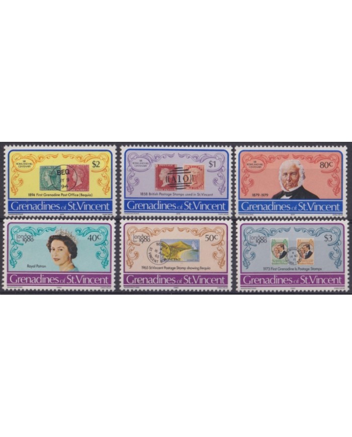 F-EX44889 GRENADINES OF ST VINCENT MNH 1979 ROWLAND HILL POSTAL HISTORY STAMPS.
