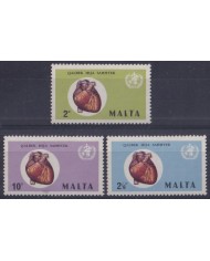 F-EX44128 MALTA MNH 1973 OMS WORLD HEART CAMPAING MEDICINE HEALTH.
