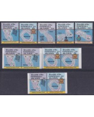 F-EX44180 MARSHALL IS MNH 1984-86 MAP OF ISLAND SHIP BARCOS.
