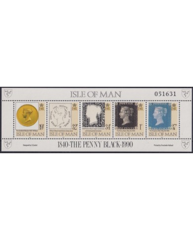 F-EX44720 MAN IS MNH 1990 150th ANNIV PENNY BLACK ROWLAND HILL.