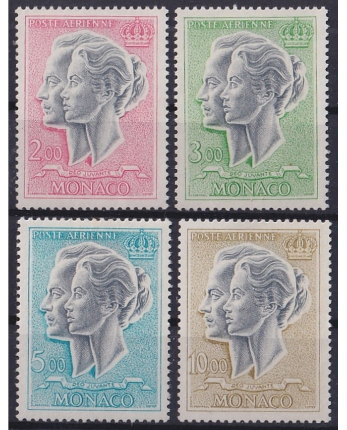 F-EX44819 MONACO MNH 1966-71 PRINCESS GRACE KELLY & RAINIER.