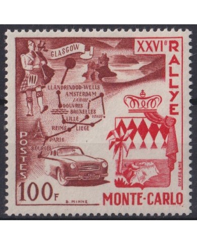 F-EX43690 MONACO MLH 1956 AUTO AUTOMOVIL RACE RALLY.