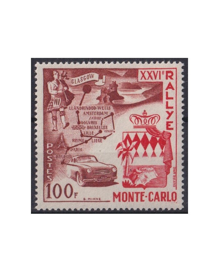 F-EX43690 MONACO MLH 1956 AUTO AUTOMOVIL RACE RALLY.