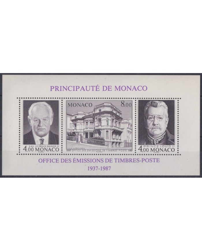 F-EX43996 MONACO MNH 1987 50th ANNIV POST OFFICE ISSUE TIMBRE POSTE.