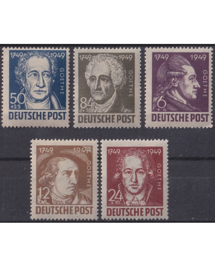 F-EX47138 GERMANY RUSSIA ZONE 1949 MLH GOETHE.