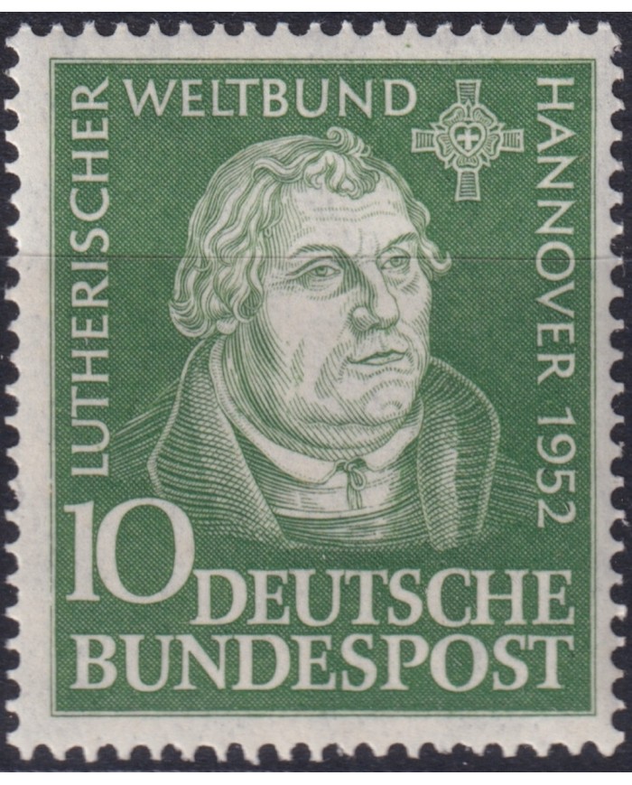 F-EX47184 GERMANY 1952 MNH MARTIN LUTHER RELIGION.