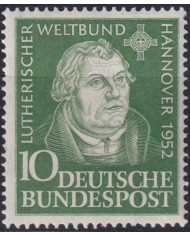 F-EX47184 GERMANY 1952 MNH MARTIN LUTHER RELIGION.