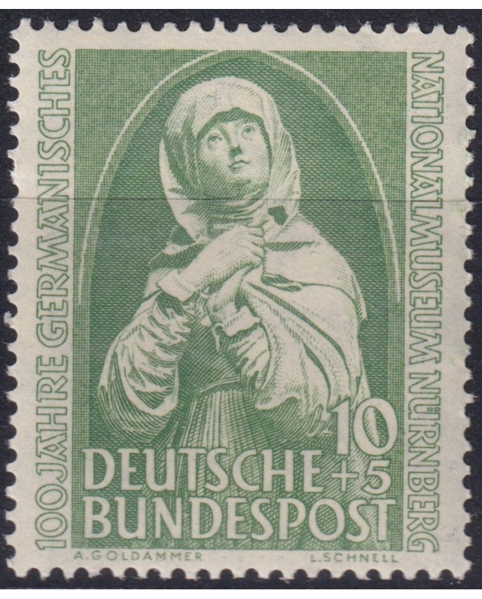 F-EX47183 GERMANY 1952 MNH NUREMBERG CHURCH MADONNA.