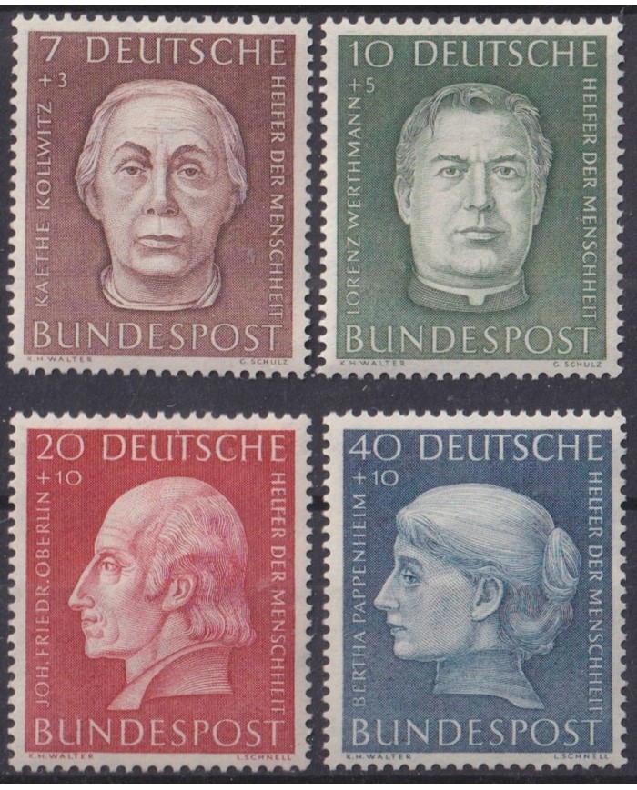 F-EX47291 GERMANY 1954 MLH RELIEF FUND BERTHA PAPENHELM WERTHMANN KOLLWITZ.