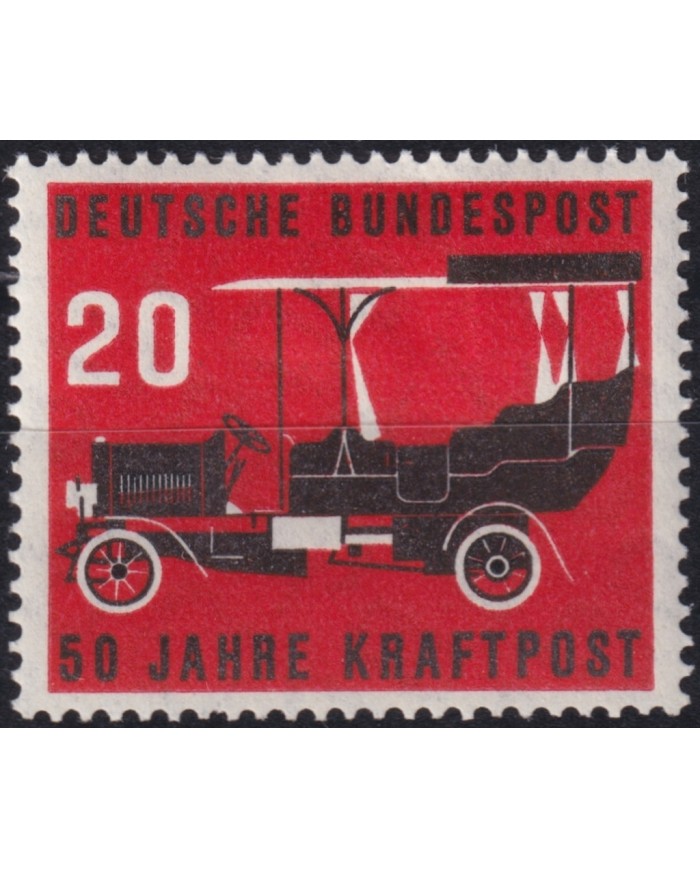 F-EX47175 GERMANY 1955 MLH 50th ANNIV POST DELIVERY IN CAR AUTOMOVIL.