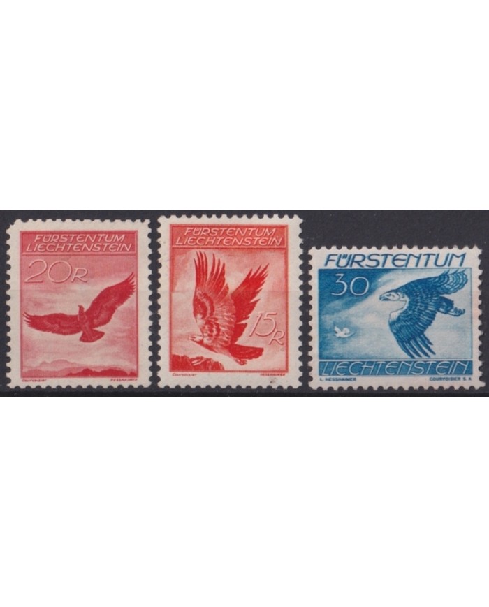 F-EX47438 LIECHTENSTEIN MH 1934-36 BIRD AVES PAJAROS.