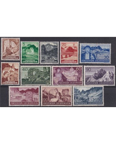 F-EX47440 LIECHTENSTEIN ORIGINAL GUM 137-38 LANDSCAPE MOUNTAING.