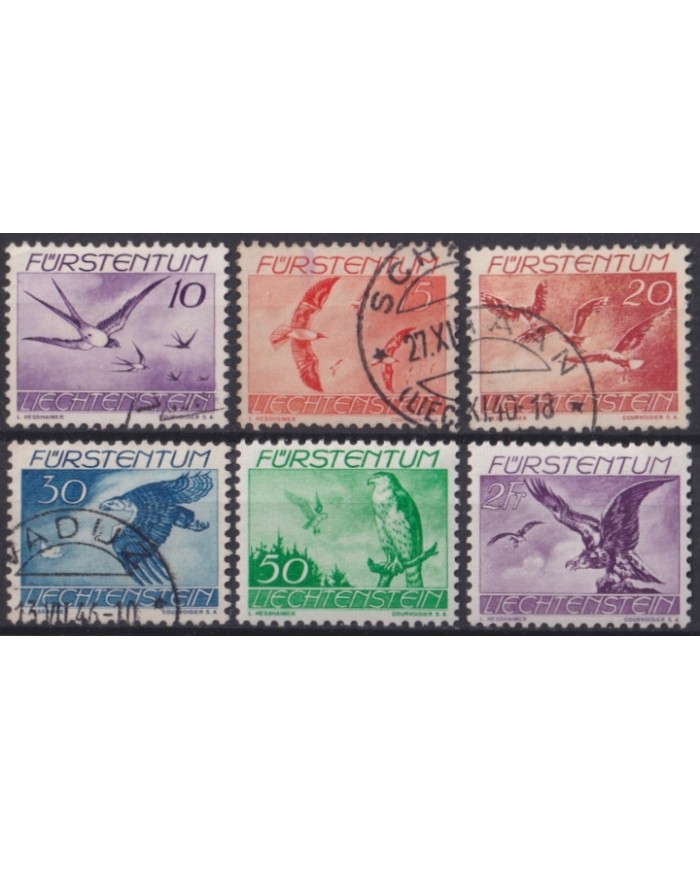 F-EX47346 LIECHTENSTEIN USED 1939 BIRD AVES PAJAROS.
