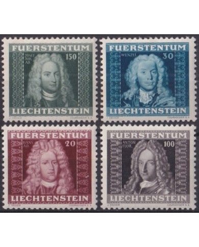 F-EX47437 LIECHTENSTEIN ORIGINAL GUM 1941 PORTRAIT ART PAINTING.